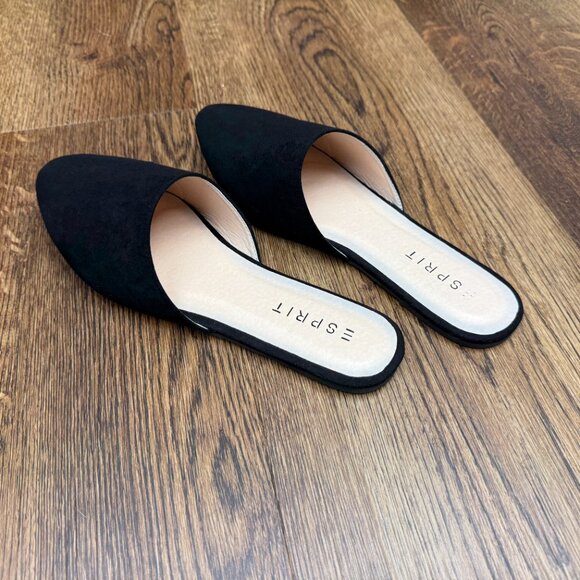 NIB Women's ESPRIT "Serendipity" Pointy Slide Flats Black- Size 8 - Picture 1 of 11